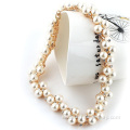 Handmade Chain Full Rhinestones Bride Pearl Necklace Jewelry